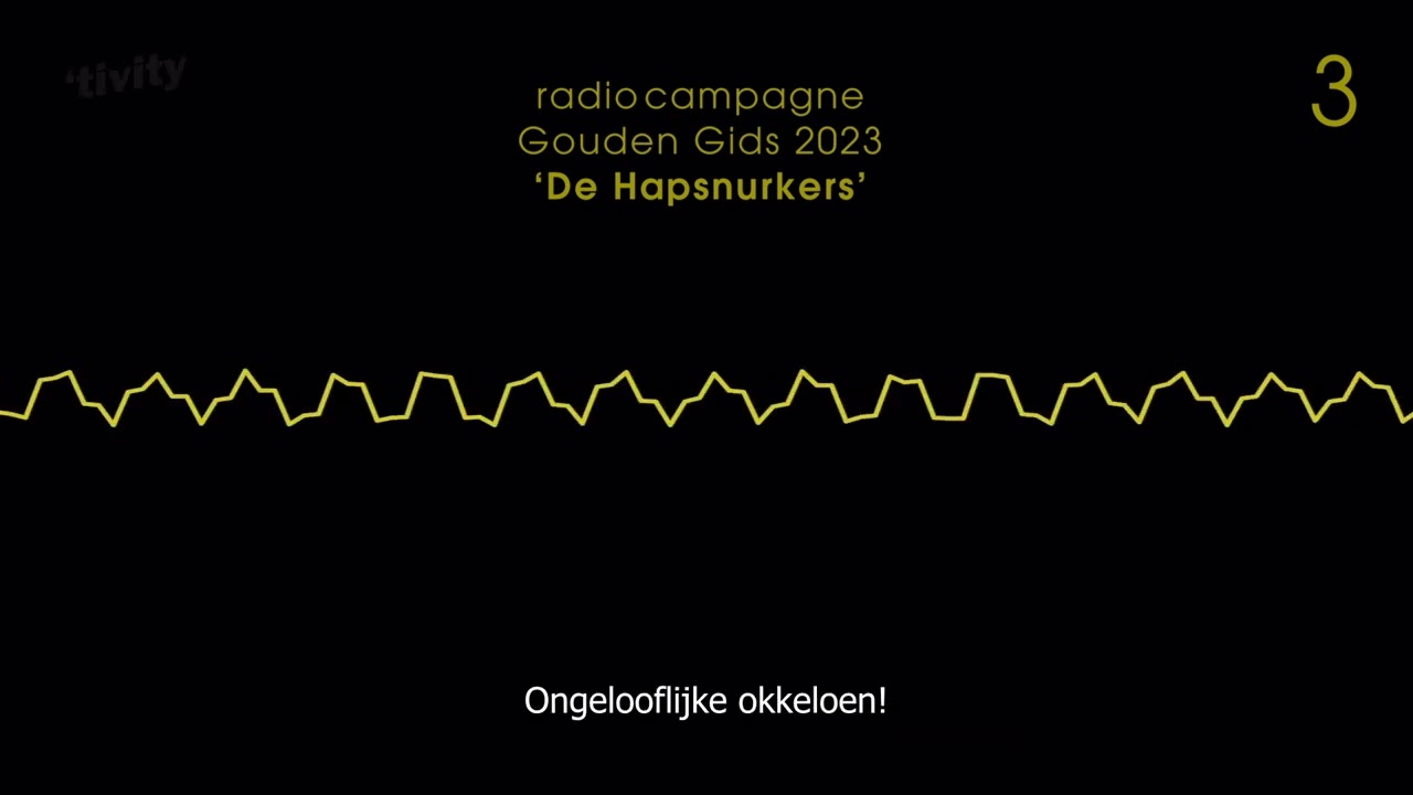 Beeld uit Gouden Gids 'De Hapsnurkers', radiocampagne 2023